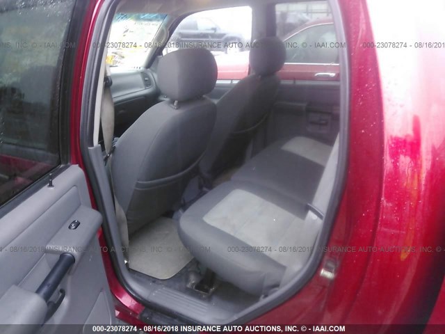 1FMZU67K75UA88739 - 2005 FORD EXPLORER SPORT TR  MAROON photo 8