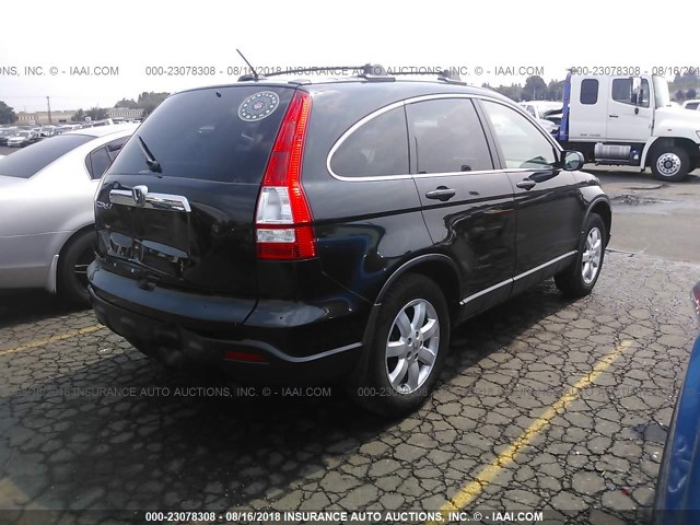 JHLRE48549C007886 - 2009 HONDA CR-V EX BLACK photo 4