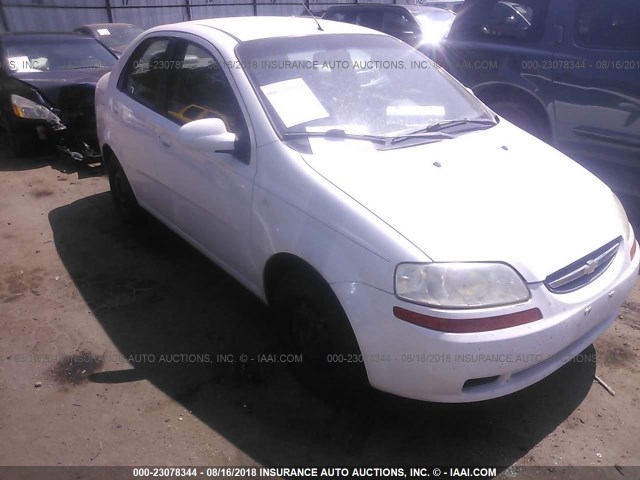KL1TD52625B336512 - 2005 CHEVROLET AVEO LS WHITE photo 1