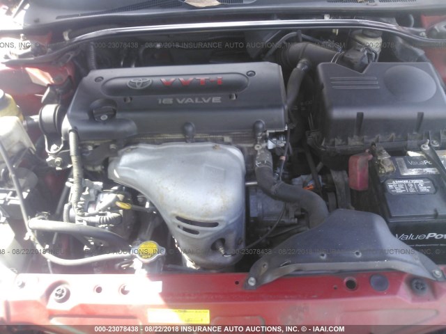 4T1CE38P46U751018 - 2006 TOYOTA CAMRY SOLARA SE/SLE წითელი ფოტო 10