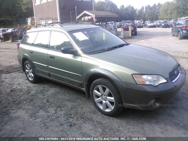 4S4BP61C967330876 - 2006 SUBARU LEGACY OUTBACK 2.5I GREEN photo 1