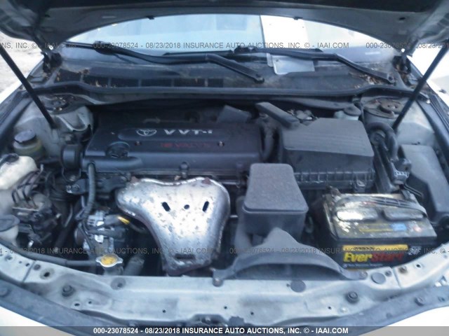 4T1BE46K37U541861 - 2007 TOYOTA CAMRY NEW GENERAT CE/LE/XLE/SE SILVER photo 10