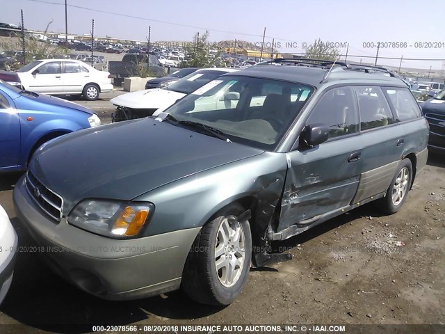 4S3BH6758Y7647402 - 2000 SUBARU LEGACY OUTBACK AWP 绿色 照片 2