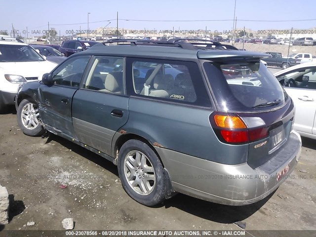 4S3BH6758Y7647402 - 2000 SUBARU LEGACY OUTBACK AWP 绿色 照片 3