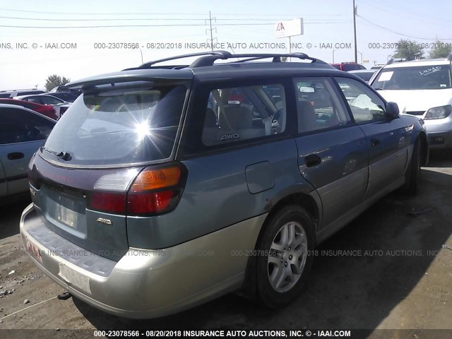 4S3BH6758Y7647402 - 2000 SUBARU LEGACY OUTBACK AWP 绿色 照片 4