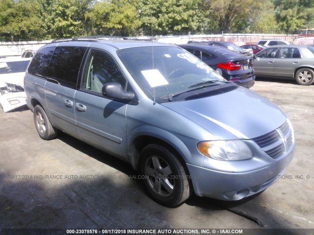 2D8GP44L06R822352 - 2006 DODGE GRAND CARAVAN SXT Light Blue photo 1