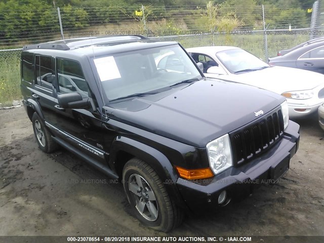 1J8HG48K16C258717 - 2006 JEEP COMMANDER BLACK photo 1