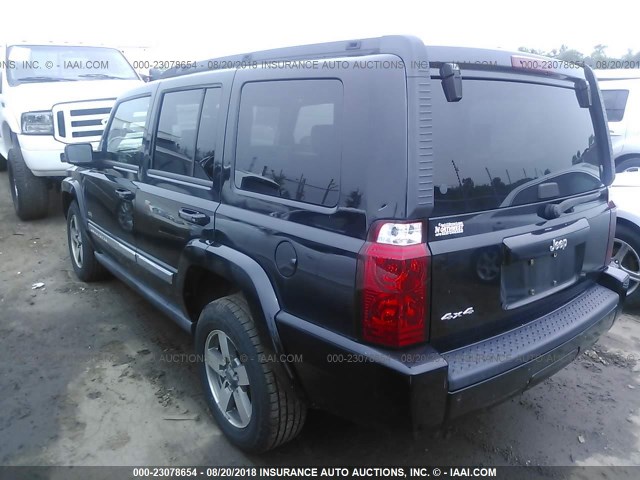 1J8HG48K16C258717 - 2006 JEEP COMMANDER BLACK photo 3