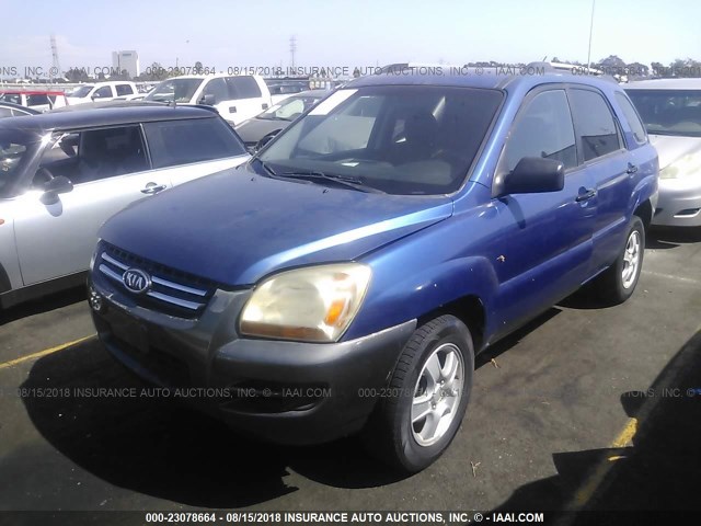 KNDJF724067181595 - 2006 KIA NEW SPORTAGE  BLUE photo 2