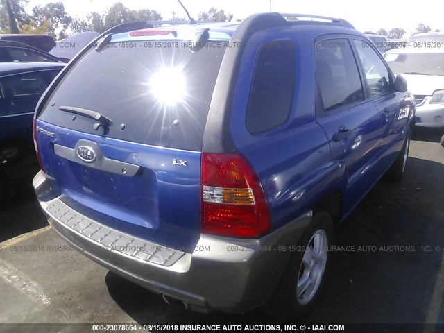 KNDJF724067181595 - 2006 KIA NEW SPORTAGE  BLUE photo 4