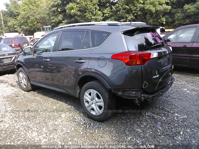 2T3BFREV1DW069572 - 2013 TOYOTA RAV4 LE GRAY photo 3