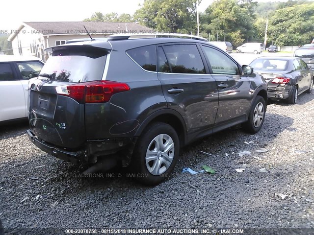 2T3BFREV1DW069572 - 2013 TOYOTA RAV4 LE GRAY photo 4