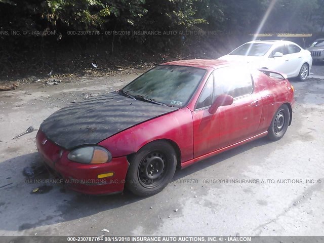 JHMEH6161VS004766 - 1997 HONDA CIVIC DEL SOL SI RED photo 2