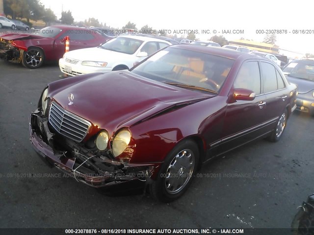 WDBJF70J21B197200 - 2001 MERCEDES-BENZ E 430 BURGUNDY photo 2