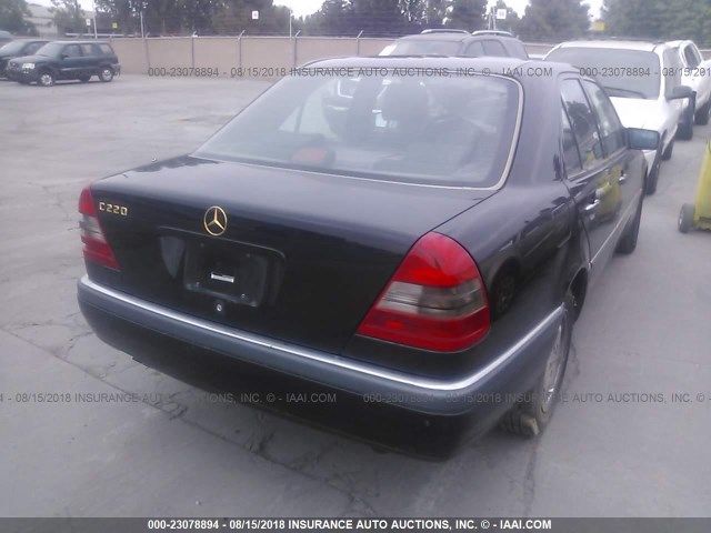 WDBHA22E8TF339559 - 1996 MERCEDES-BENZ C 220 BLACK photo 4