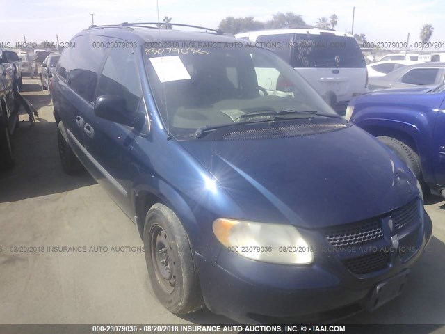 2D4GP24393R190498 - 2003 DODGE GRAND CARAVAN SE BLUE photo 1