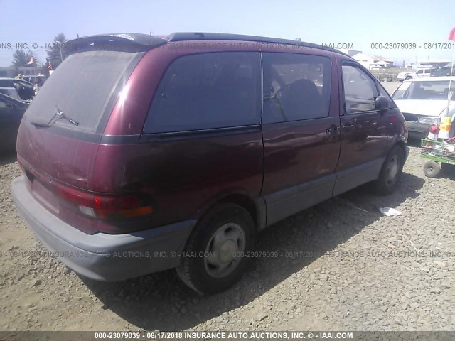 JT3AC12R9P1078167 - 1993 TOYOTA PREVIA LE RED photo 4