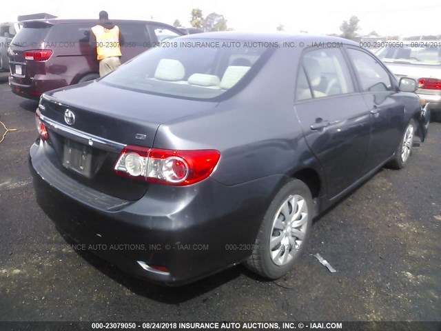 5YFBU4EE4CP056431 - 2012 TOYOTA COROLLA S/LE GRAY photo 4