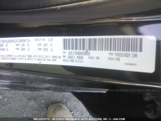 1B3LC76M68N559656 - 2008 DODGE AVENGER R/T BLACK photo 9