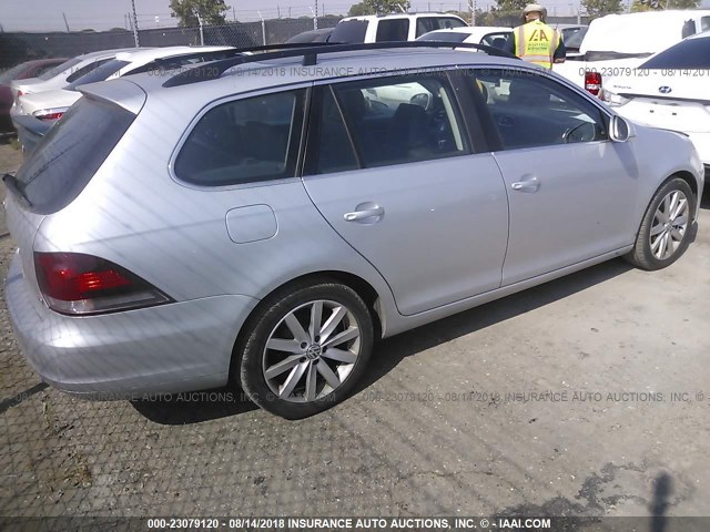 3VWPL7AJ2EM622963 - 2014 VOLKSWAGEN JETTA TDI SILVER photo 4