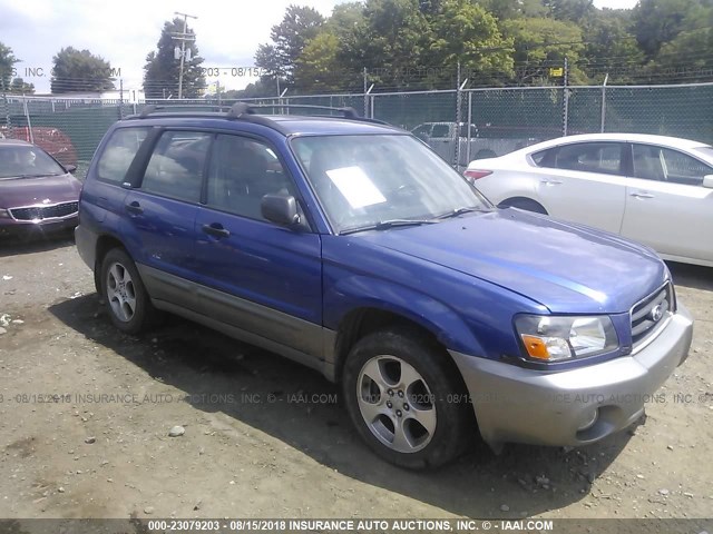 JF1SG65684H729753 - 2004 SUBARU FORESTER 2.5XS BLUE photo 1