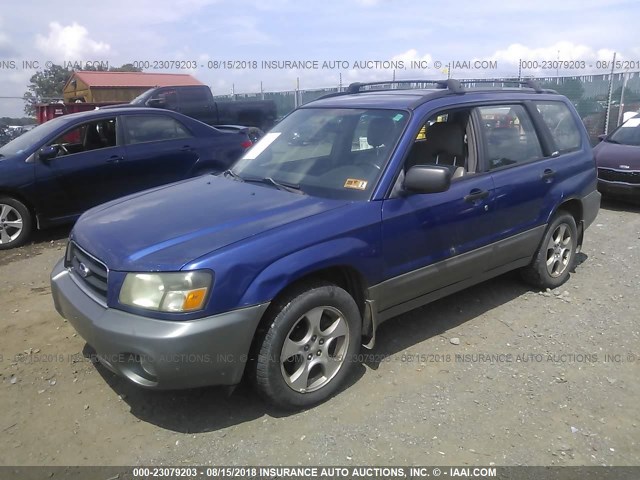 JF1SG65684H729753 - 2004 SUBARU FORESTER 2.5XS BLUE photo 2