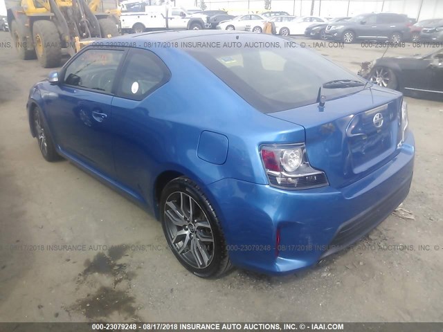 JTKJF5C7XGJ017796 - 2016 TOYOTA SCION TC BLUE photo 3