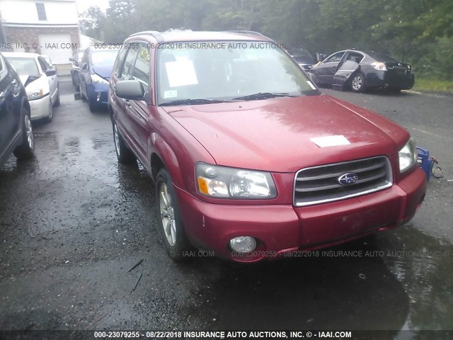 JF1SG65675H703405 - 2005 SUBARU FORESTER 2.5XS წითელი ფოტო 1