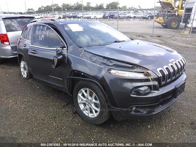 1C4PJMCS4EW137981 - 2014 JEEP CHEROKEE LATITUDE GRAY photo 1