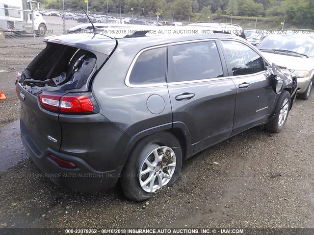 1C4PJMCS4EW137981 - 2014 JEEP CHEROKEE LATITUDE GRAY photo 4