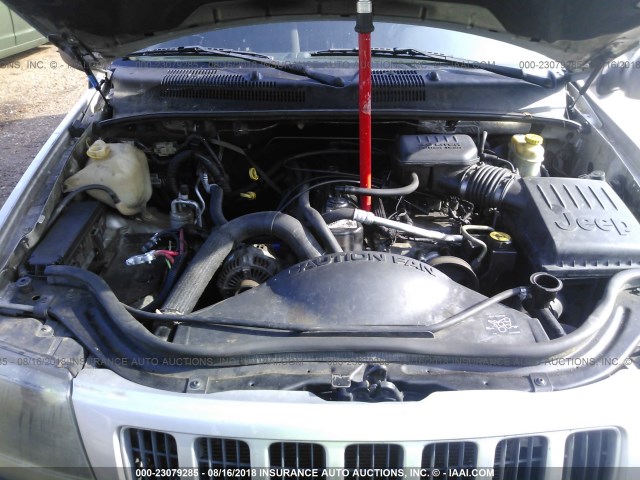 1J8GX48S94C412311 - 2004 JEEP GRAND CHEROKEE LAREDO/COLUMBIA/FREEDOM ვერცხლისფერი ფოტო 10