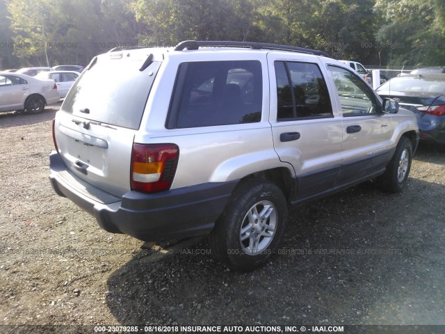 1J8GX48S94C412311 - 2004 JEEP GRAND CHEROKEE LAREDO/COLUMBIA/FREEDOM ვერცხლისფერი ფოტო 4