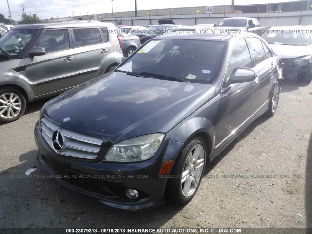 WDDGF56X38F032051 - 2008 MERCEDES-BENZ C 350 GRAY photo 2