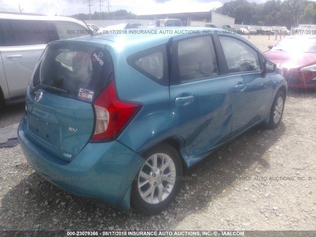 3N1CE2CP7GL363849 - 2016 NISSAN VERSA NOTE S/S PLUS/SV/SL/SR TEAL photo 4