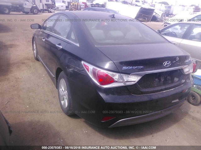 KMHEC4A45DA065959 - 2013 HYUNDAI SONATA HYBRID BLACK photo 3