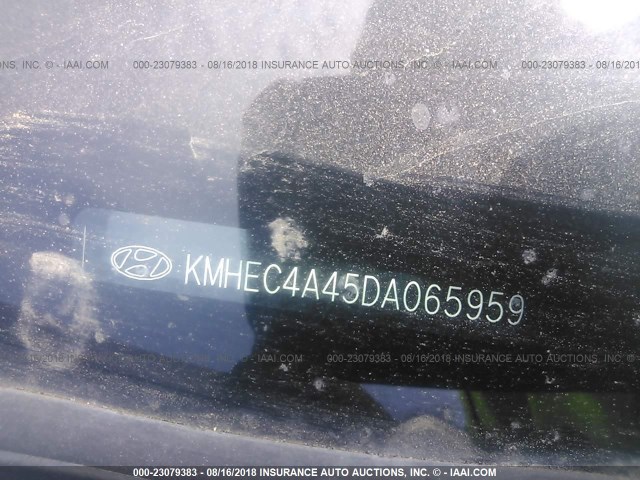 KMHEC4A45DA065959 - 2013 HYUNDAI SONATA HYBRID BLACK photo 9