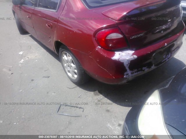 1B3ES56C44D524766 - 2004 DODGE NEON SXT RED photo 6