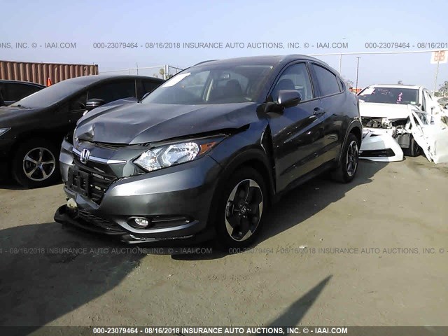 3CZRU5H74JM711462 - 2018 HONDA HR-V EXL GRAY photo 2