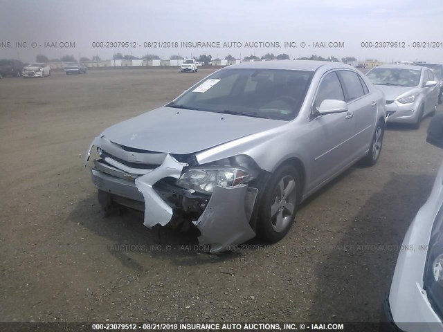 1G1ZC5EU9CF367061 - 2012 CHEVROLET MALIBU 1LT SILVER photo 2