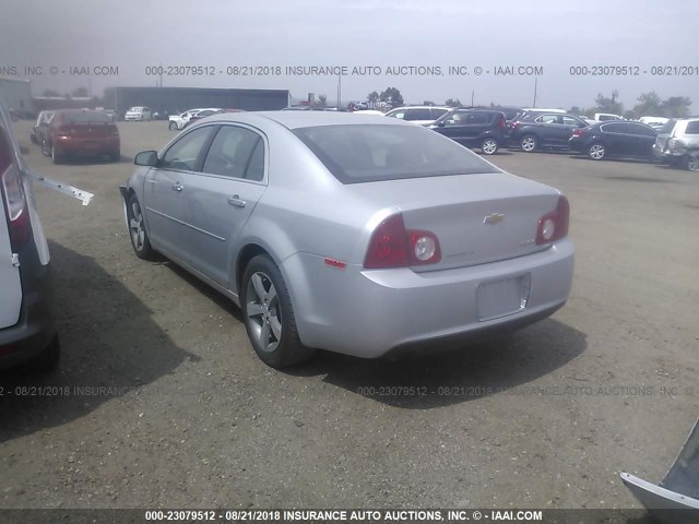 1G1ZC5EU9CF367061 - 2012 CHEVROLET MALIBU 1LT SILVER photo 3