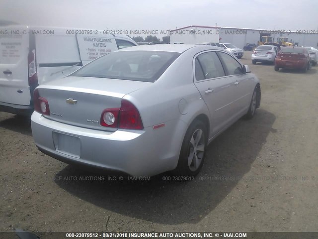 1G1ZC5EU9CF367061 - 2012 CHEVROLET MALIBU 1LT SILVER photo 4