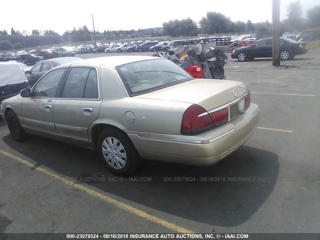 2MEFM74W7YX691495 - 2000 MERCURY GRAND MARQUIS GS GOLD photo 3