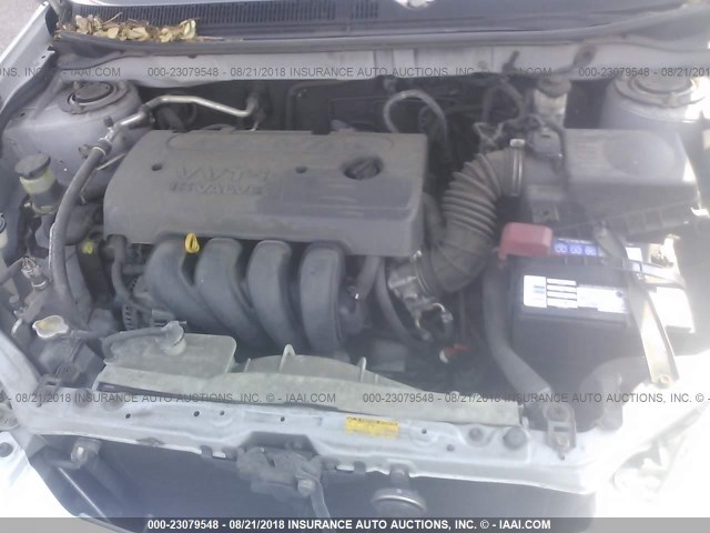 2T1KR32E45C354738 - 2005 TOYOTA COROLLA MATRIX XR SILVER photo 10