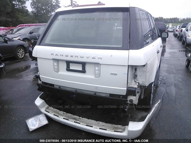 SALMF13406A218553 - 2006 LAND ROVER RANGE ROVER SUPERCHARGED WHITE photo 6