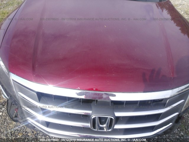 5J6TF1H30AL009629 - 2010 HONDA ACCORD CROSSTOUR  MAROON photo 10