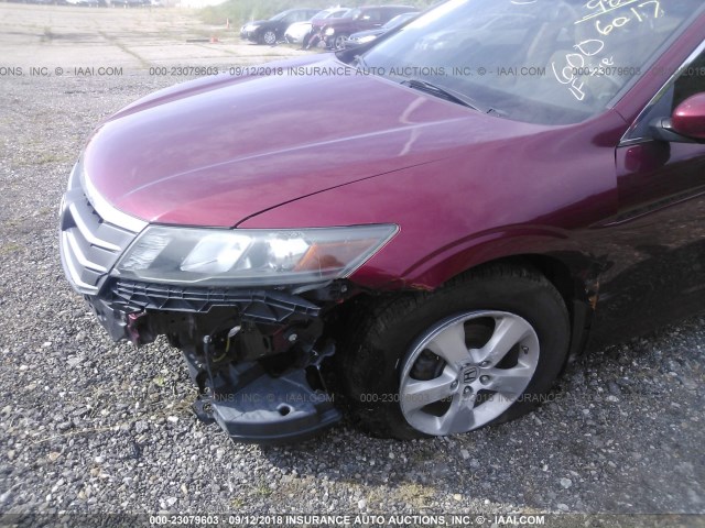 5J6TF1H30AL009629 - 2010 HONDA ACCORD CROSSTOUR  MAROON photo 6