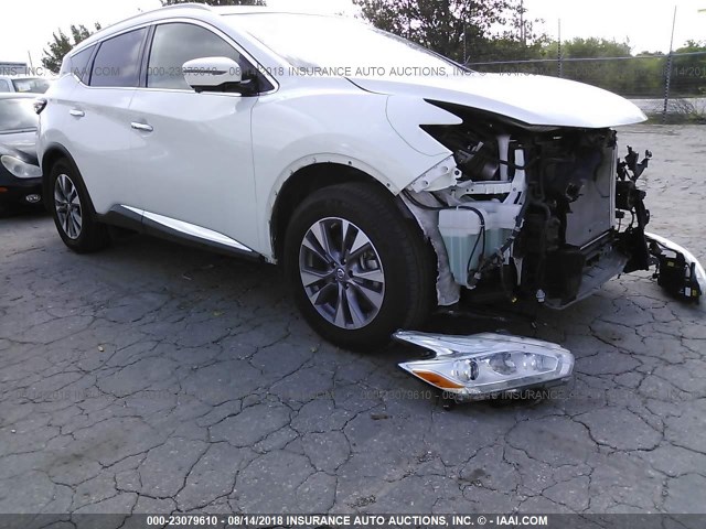 5N1AZ2MHXHN188722 - 2017 NISSAN MURANO S/SL/SV/PLATINUM WHITE photo 1