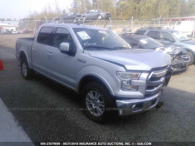 1FTEW1EF8HKD74718 - 2017 FORD F150 SUPERCREW SILVER photo 1