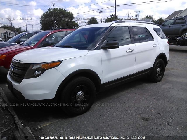 1FM5K8AR9DGA31560 - 2013 FORD EXPLORER POLICE INTERCEPTOR WHITE photo 2