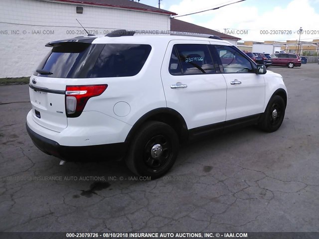 1FM5K8AR9DGA31560 - 2013 FORD EXPLORER POLICE INTERCEPTOR WHITE photo 4